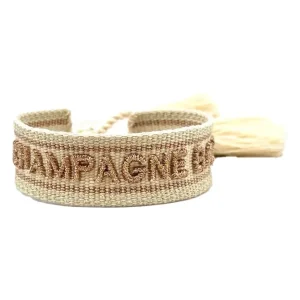 Bracciale "CHAMPAGNE BABY" Beige e Glitter Oro