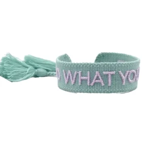 Bracciale "DO WHAT YOU LOVE" Salvia eucalipto e Lilla