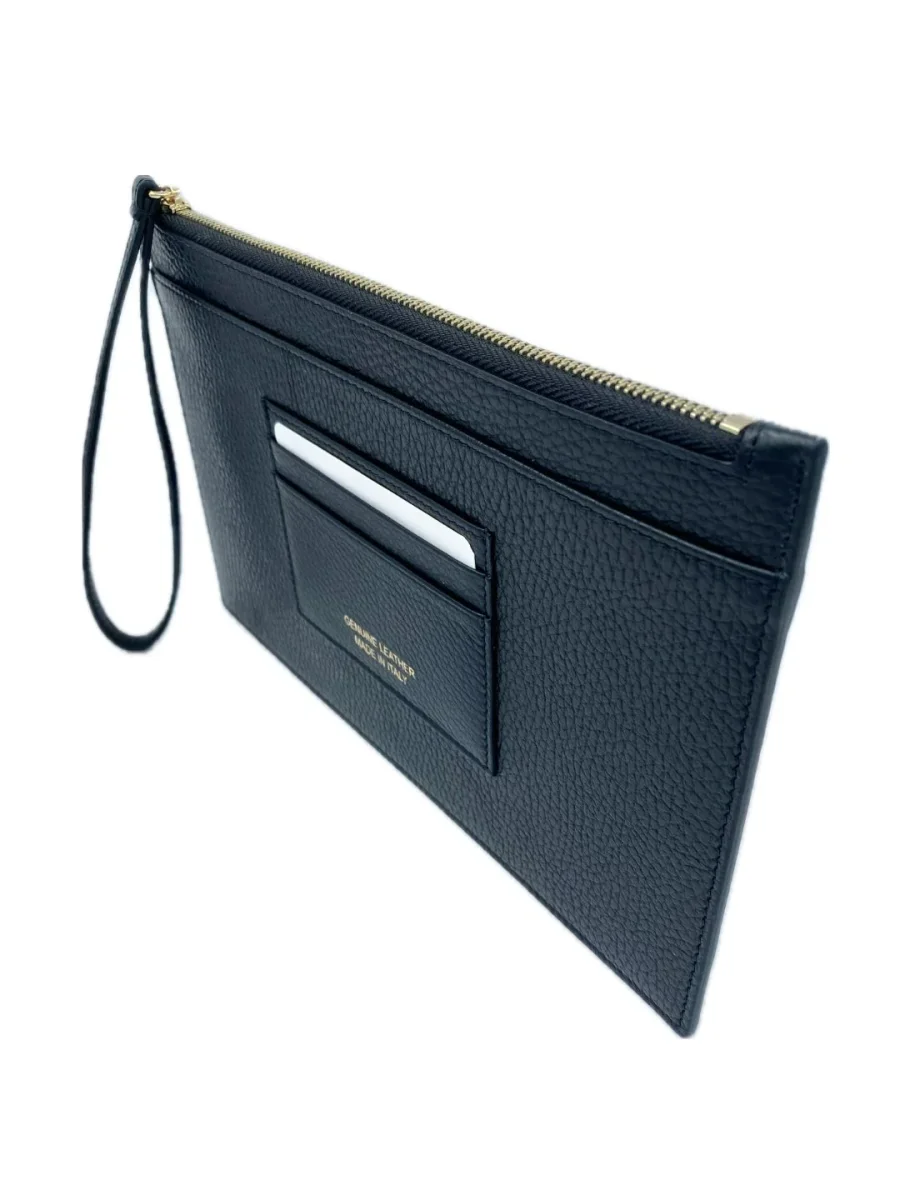 POCHETTE PORTADOCUMENTI IN PELLE NERO 5039 - immagine 3
