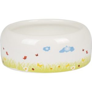 CIOTOLA PER CIBO RODITORE KIKI CERAMICA ROTONDO BIANCO M 11,5×11,5×4,5CM 275ML